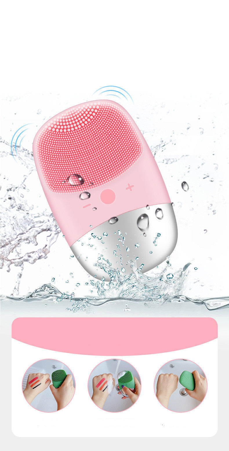 Mini Silicone Facial Cleanser with USB Charging Cable – Model DL001