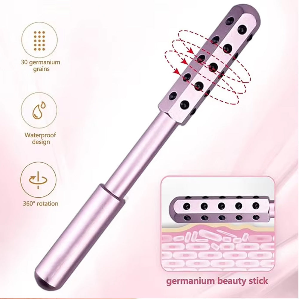 Close-up of germanium stones on Non-Surgical Face Lift Beauty Stick