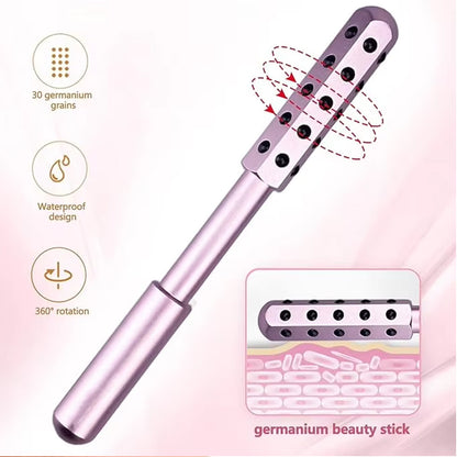 Close-up of germanium stones on Non-Surgical Face Lift Beauty Stick