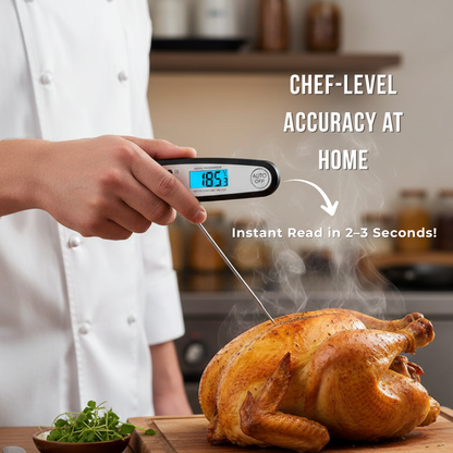 Digital Food Thermometer with Instant Read, High Precision for Cooking, Meat, Candy, and Liquids