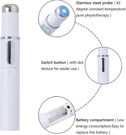 Blue Light Therapy Acne Laser Pen – Scar & Wrinkle Removal Device, Anti-Acne Treatment Skin Care Tool for Face and Body