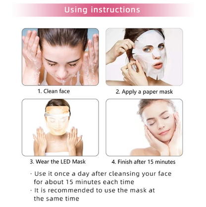 7 Color LED Face Mask Light Therapy Skin Rejuvenation and Anti Aging Beauty Device